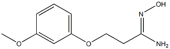 (1Z)-N'-hydroxy-3-(3-methoxyphenoxy)propanimidamide Struktur