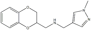 (2,3-dihydro-1,4-benzodioxin-2-ylmethyl)[(1-methyl-1H-pyrazol-4-yl)methyl]amine Structure