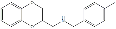 (2,3-dihydro-1,4-benzodioxin-2-ylmethyl)[(4-methylphenyl)methyl]amine,,结构式