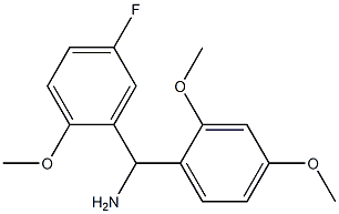 (2,4-dimethoxyphenyl)(5-fluoro-2-methoxyphenyl)methanamine,,结构式