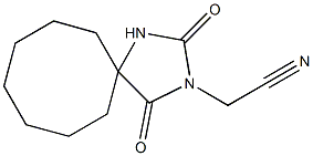 (2,4-dioxo-1,3-diazaspiro[4.7]dodec-3-yl)acetonitrile,,结构式