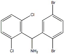 (2,5-dibromophenyl)(2,6-dichlorophenyl)methanamine 结构式