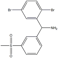(2,5-dibromophenyl)(3-methanesulfonylphenyl)methanamine 结构式