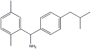 (2,5-dimethylphenyl)[4-(2-methylpropyl)phenyl]methanamine,,结构式