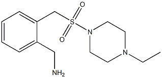 (2-{[(4-ethylpiperazine-1-)sulfonyl]methyl}phenyl)methanamine Structure