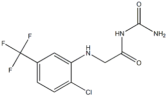 (2-{[2-chloro-5-(trifluoromethyl)phenyl]amino}acetyl)urea 结构式