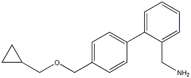 (2-{4-[(cyclopropylmethoxy)methyl]phenyl}phenyl)methanamine 结构式