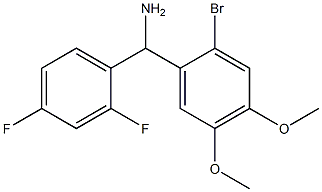 (2-bromo-4,5-dimethoxyphenyl)(2,4-difluorophenyl)methanamine 化学構造式