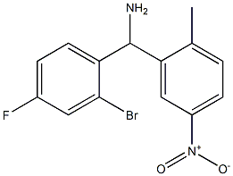 (2-bromo-4-fluorophenyl)(2-methyl-5-nitrophenyl)methanamine,,结构式