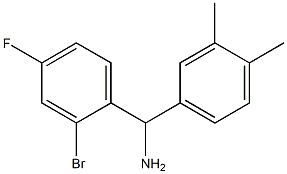 (2-bromo-4-fluorophenyl)(3,4-dimethylphenyl)methanamine 化学構造式