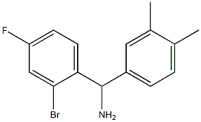 (2-bromo-4-fluorophenyl)(3,4-dimethylphenyl)methanamine,,结构式