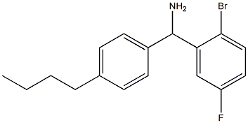 (2-bromo-5-fluorophenyl)(4-butylphenyl)methanamine 化学構造式
