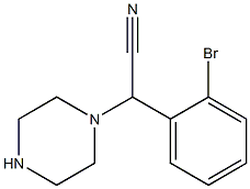 (2-bromophenyl)(piperazin-1-yl)acetonitrile Structure