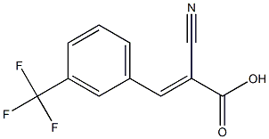 (2E)-2-cyano-3-[3-(trifluoromethyl)phenyl]acrylic acid Struktur