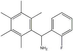 (2-fluorophenyl)(2,3,4,5,6-pentamethylphenyl)methanamine Struktur