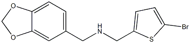 (2H-1,3-benzodioxol-5-ylmethyl)[(5-bromothiophen-2-yl)methyl]amine Struktur