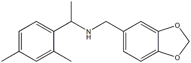 (2H-1,3-benzodioxol-5-ylmethyl)[1-(2,4-dimethylphenyl)ethyl]amine 化学構造式
