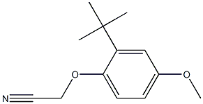 (2-tert-butyl-4-methoxyphenoxy)acetonitrile,,结构式