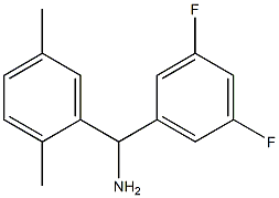 (3,5-difluorophenyl)(2,5-dimethylphenyl)methanamine 结构式