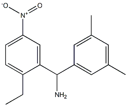 (3,5-dimethylphenyl)(2-ethyl-5-nitrophenyl)methanamine 结构式