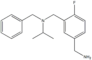 (3-{[benzyl(propan-2-yl)amino]methyl}-4-fluorophenyl)methanamine Structure