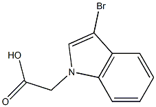 (3-bromo-1H-indol-1-yl)acetic acid,,结构式
