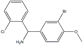 (3-bromo-4-methoxyphenyl)(2-chlorophenyl)methanamine,,结构式