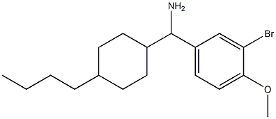 (3-bromo-4-methoxyphenyl)(4-butylcyclohexyl)methanamine Structure