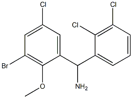 (3-bromo-5-chloro-2-methoxyphenyl)(2,3-dichlorophenyl)methanamine,,结构式