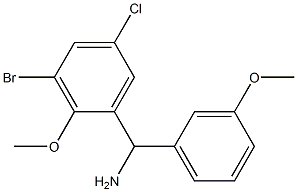 (3-bromo-5-chloro-2-methoxyphenyl)(3-methoxyphenyl)methanamine