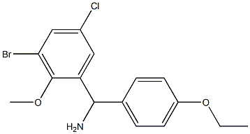 (3-bromo-5-chloro-2-methoxyphenyl)(4-ethoxyphenyl)methanamine 化学構造式