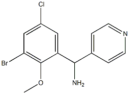 (3-bromo-5-chloro-2-methoxyphenyl)(pyridin-4-yl)methanamine