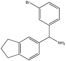 (3-bromophenyl)(2,3-dihydro-1H-inden-5-yl)methanamine 化学構造式