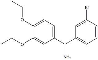 (3-bromophenyl)(3,4-diethoxyphenyl)methanamine,,结构式
