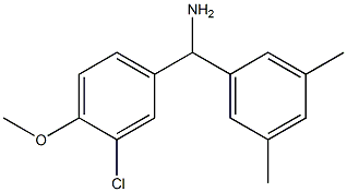 (3-chloro-4-methoxyphenyl)(3,5-dimethylphenyl)methanamine Structure