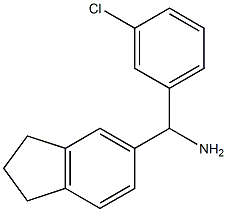(3-chlorophenyl)(2,3-dihydro-1H-inden-5-yl)methanamine 结构式