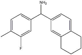 (3-fluoro-4-methylphenyl)(5,6,7,8-tetrahydronaphthalen-2-yl)methanamine 化学構造式