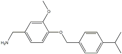 (3-methoxy-4-{[4-(propan-2-yl)phenyl]methoxy}phenyl)methanamine 化学構造式