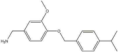 (3-methoxy-4-{[4-(propan-2-yl)phenyl]methoxy}phenyl)methanamine 结构式