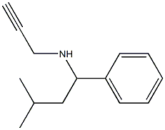 (3-methyl-1-phenylbutyl)(prop-2-yn-1-yl)amine Structure