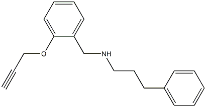 (3-phenylpropyl)({[2-(prop-2-yn-1-yloxy)phenyl]methyl})amine Struktur