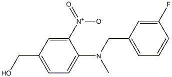 (4-{[(3-fluorophenyl)methyl](methyl)amino}-3-nitrophenyl)methanol 结构式