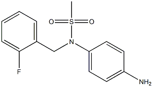 (4-aminophenyl)-N-[(2-fluorophenyl)methyl]methanesulfonamide,,结构式