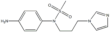 (4-aminophenyl)-N-[3-(1H-imidazol-1-yl)propyl]methanesulfonamide,,结构式