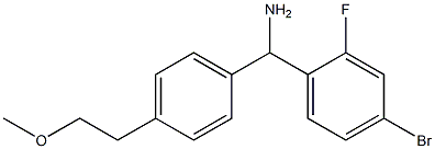 (4-bromo-2-fluorophenyl)[4-(2-methoxyethyl)phenyl]methanamine,,结构式