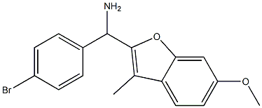 (4-bromophenyl)(6-methoxy-3-methyl-1-benzofuran-2-yl)methanamine Structure