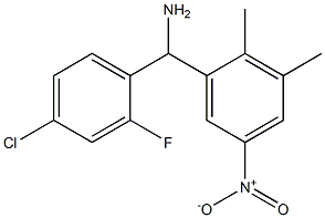 (4-chloro-2-fluorophenyl)(2,3-dimethyl-5-nitrophenyl)methanamine 结构式