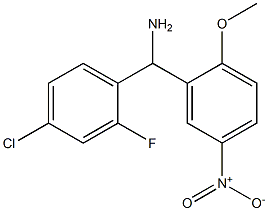 (4-chloro-2-fluorophenyl)(2-methoxy-5-nitrophenyl)methanamine,,结构式