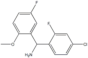 (4-chloro-2-fluorophenyl)(5-fluoro-2-methoxyphenyl)methanamine,,结构式