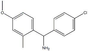 (4-chlorophenyl)(4-methoxy-2-methylphenyl)methanamine,,结构式